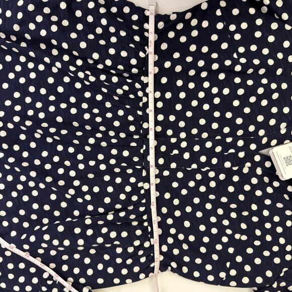 Boden Navy Polka Dot Long Sleeve Dress Size 4P NWT Tencel Cotton Blend - Picture 9 of 9